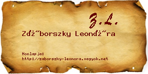 Záborszky Leonóra névjegykártya
